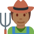 🧑🏾‍🌾 farmer: medium-dark skin tone display on Twitter